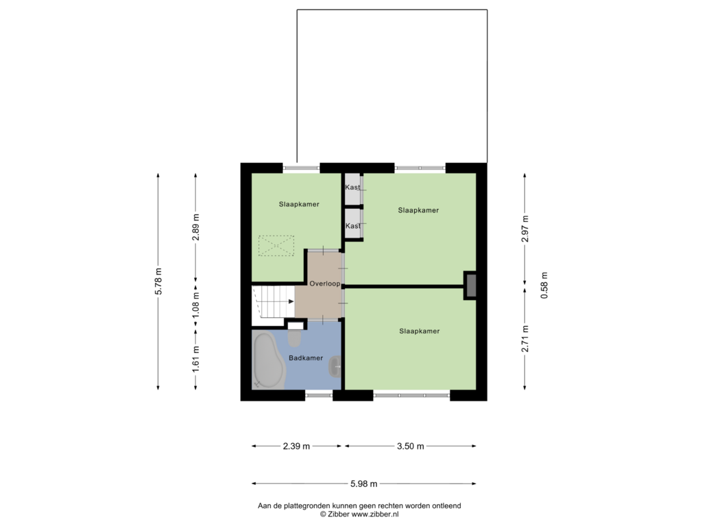 Bekijk plattegrond van Eerste Verdieping van Nieuwelaan 35