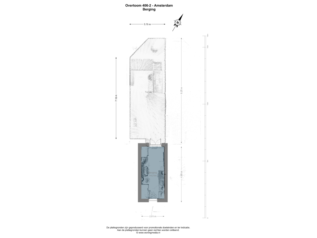 Bekijk plattegrond van Berging van Overtoom 406-2