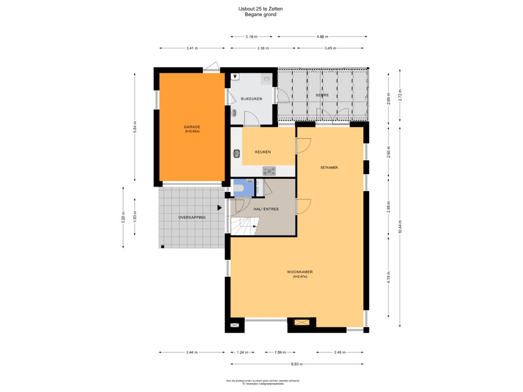 Bekijk plattegrond van Begane grond van IJsbout 25