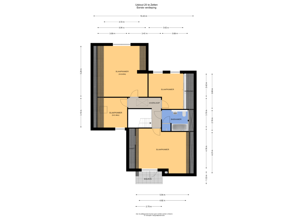 Bekijk plattegrond van Eerste verdieping van IJsbout 25