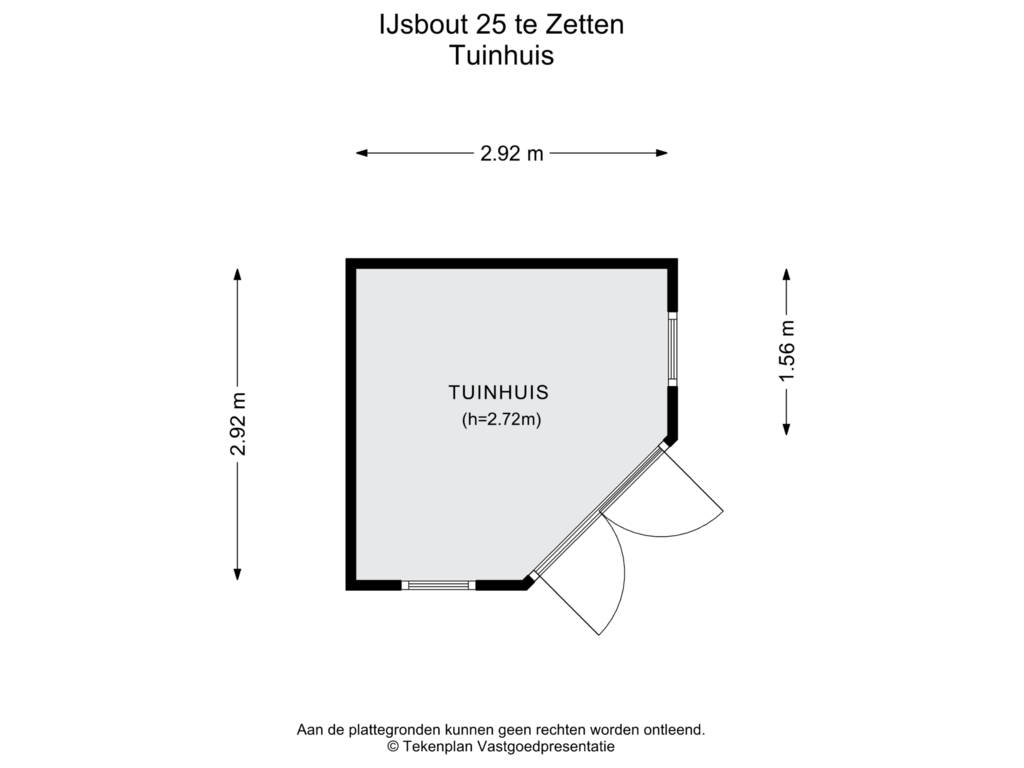 Bekijk plattegrond van Tuinhuis van IJsbout 25