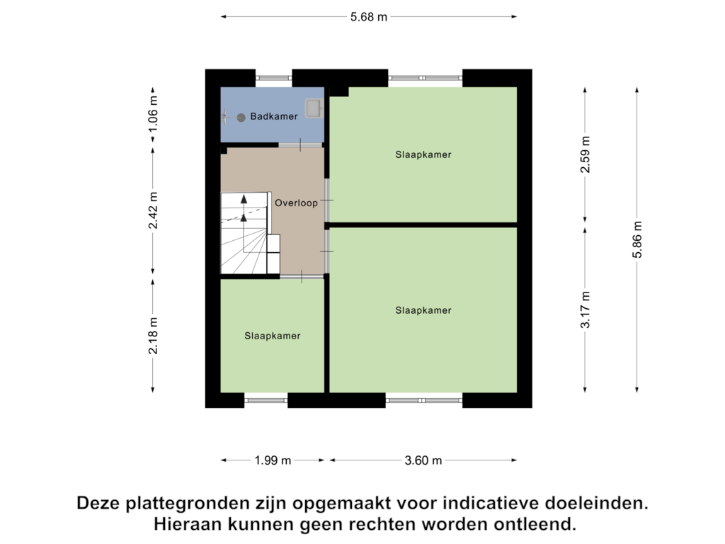 View floorplan of Eerste verdieping of Goudse Rijweg 286