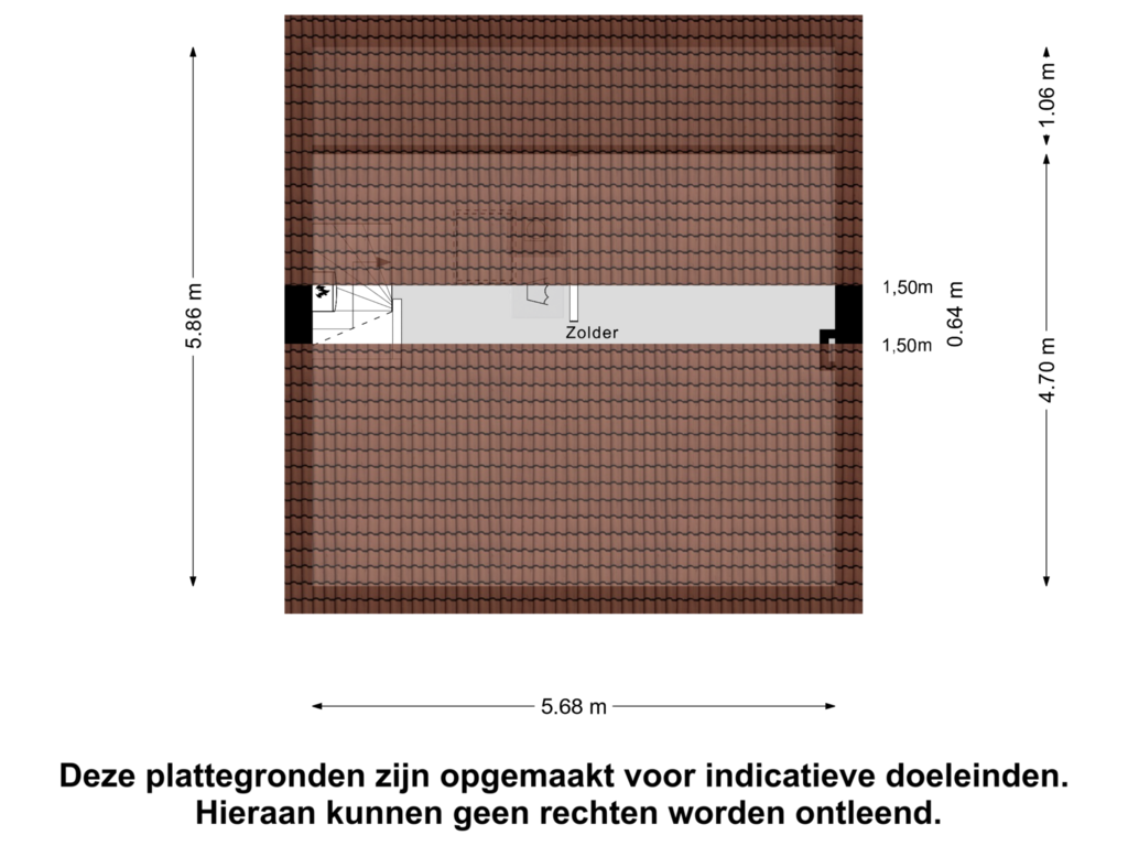 View floorplan of Zolder of Goudse Rijweg 286