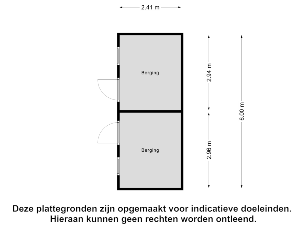 View floorplan of Berging of Goudse Rijweg 286