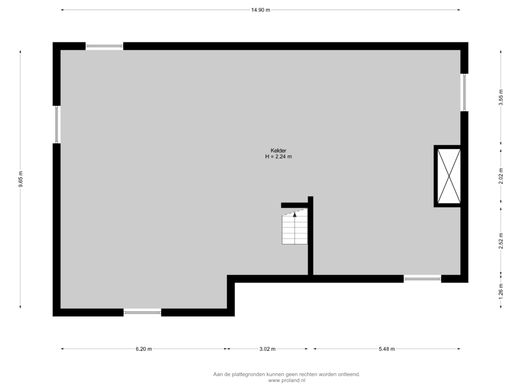 Bekijk plattegrond van Kelder van Elleboogsvaart 13-A