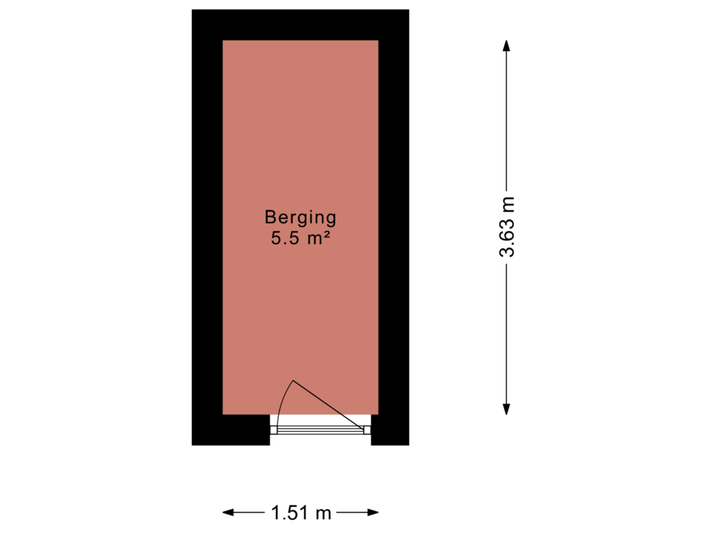 View floorplan of Berging of Zuideinde 59