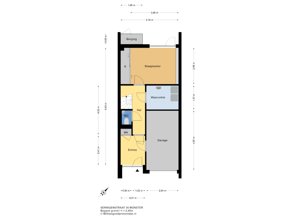 Bekijk plattegrond van Begane grond van Seringenstraat 56