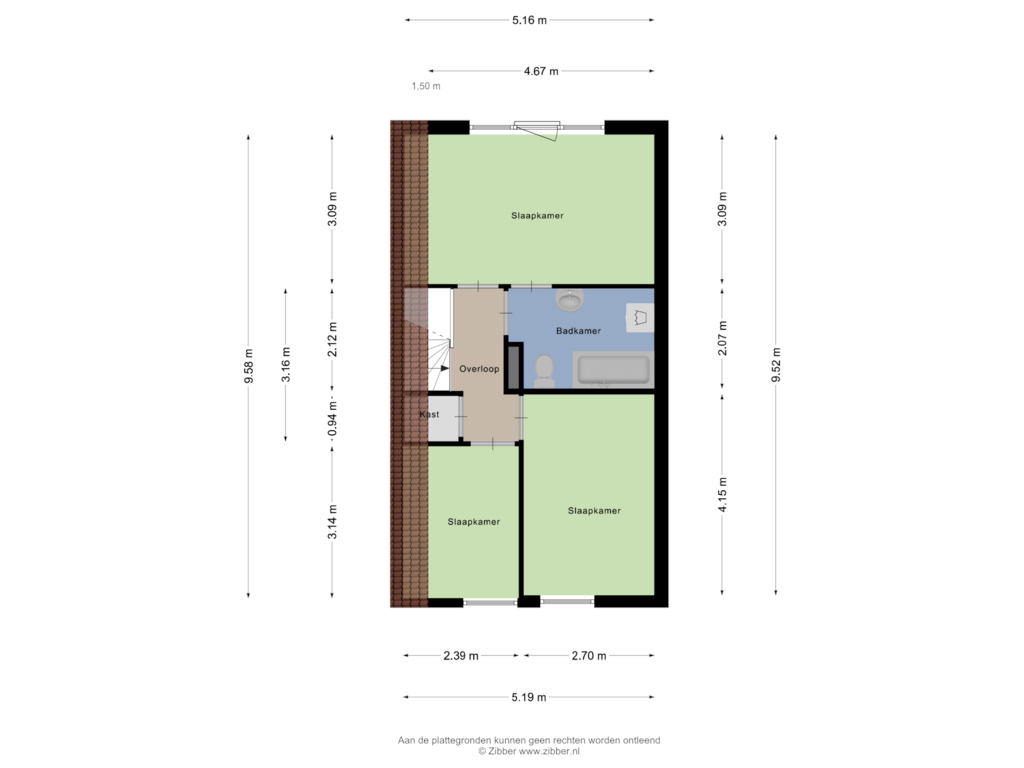 View floorplan of Zolder of Weverstedehof 51