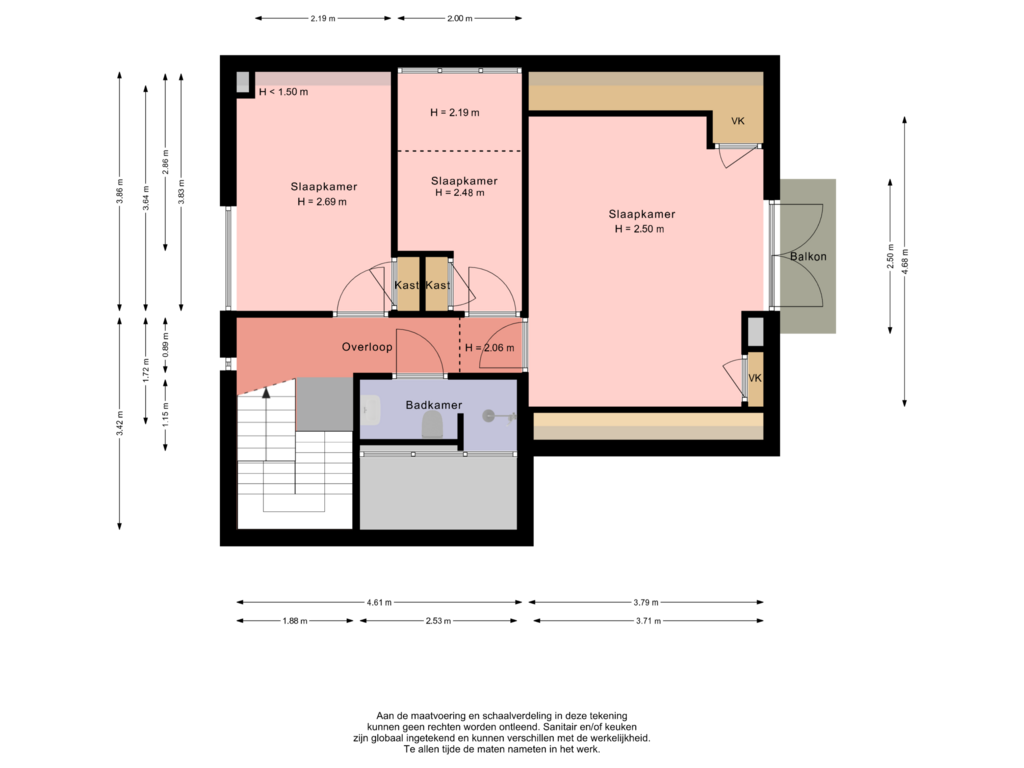 Bekijk plattegrond van Verdieping van Brinkersweg 42