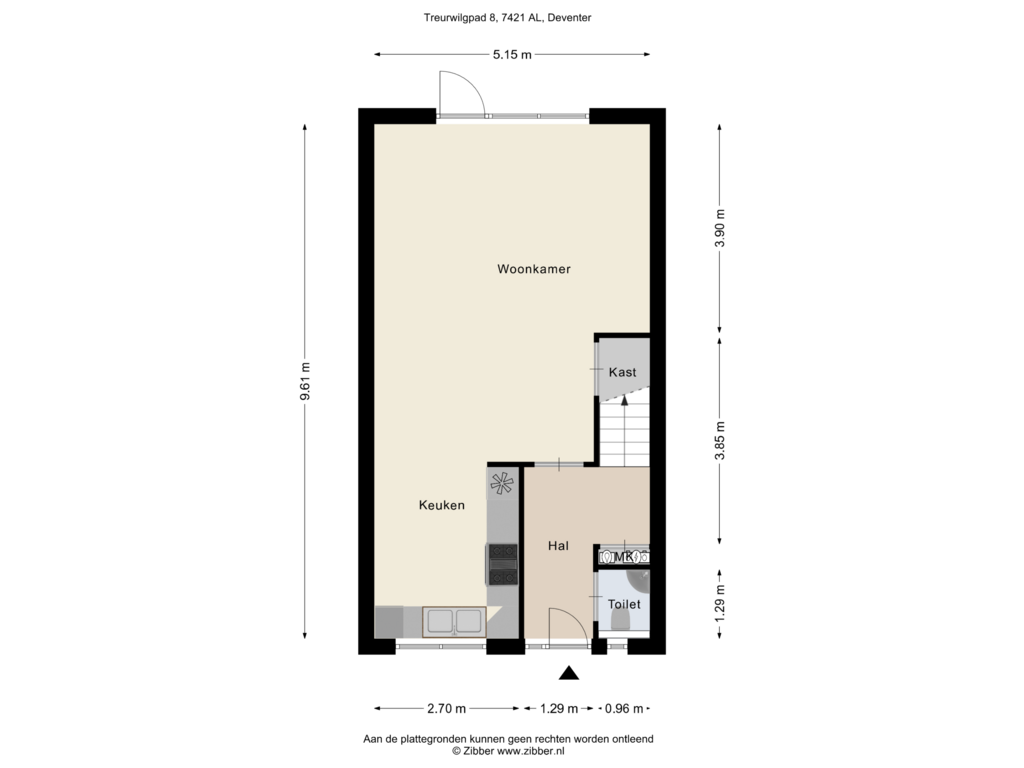 Bekijk plattegrond van Begane Grond van Treurwilgpad 8