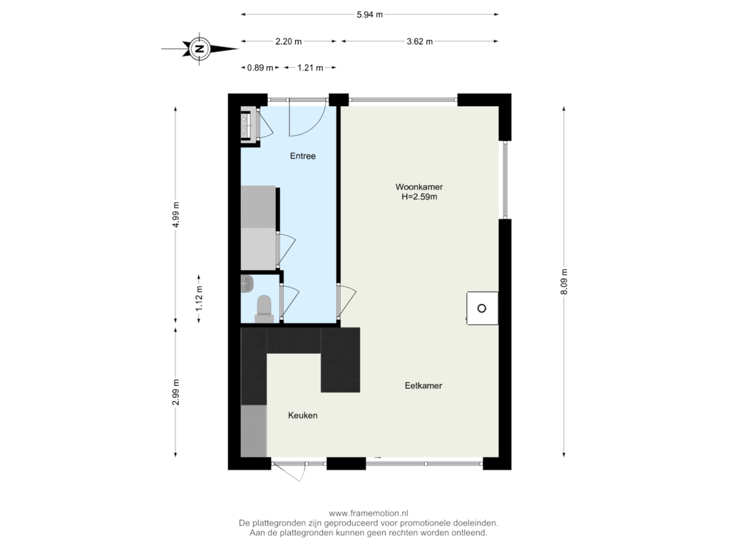 Bekijk plattegrond van Begane Grond van Marijkelaan 23