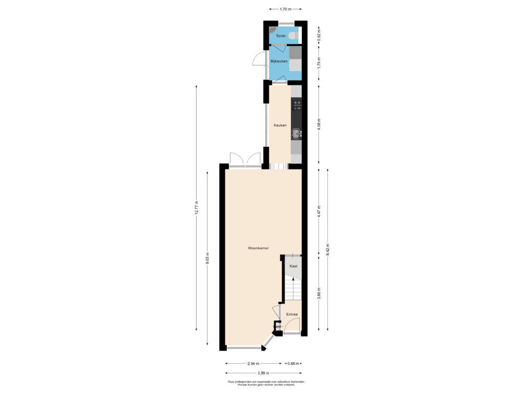 Bekijk plattegrond van Begane grond van Hoflanderweg 43