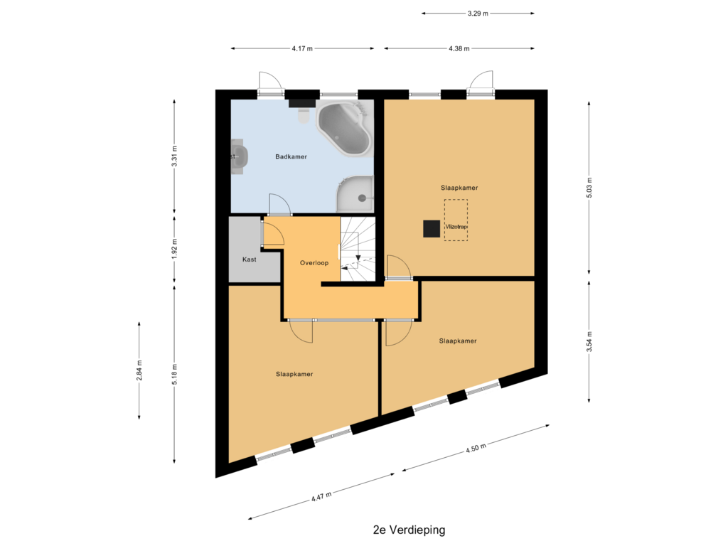 Bekijk plattegrond van 2e Verdieping van 's-Heer Hendrikskinderenstraat 49