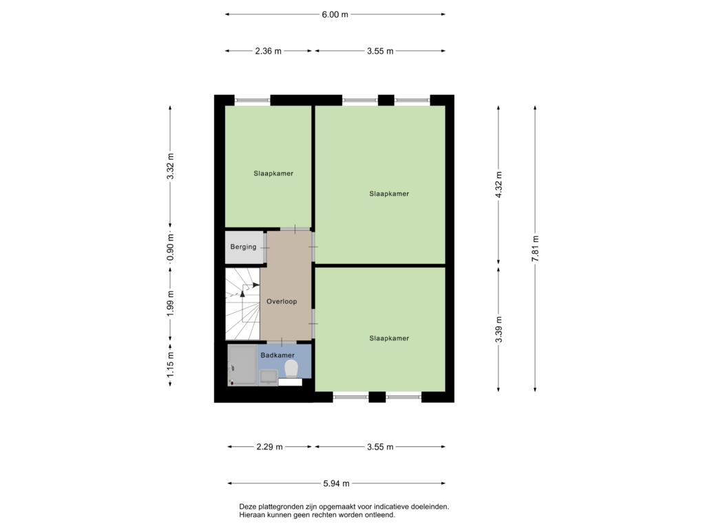 View floorplan of Eerste Verdieping of Venus 72