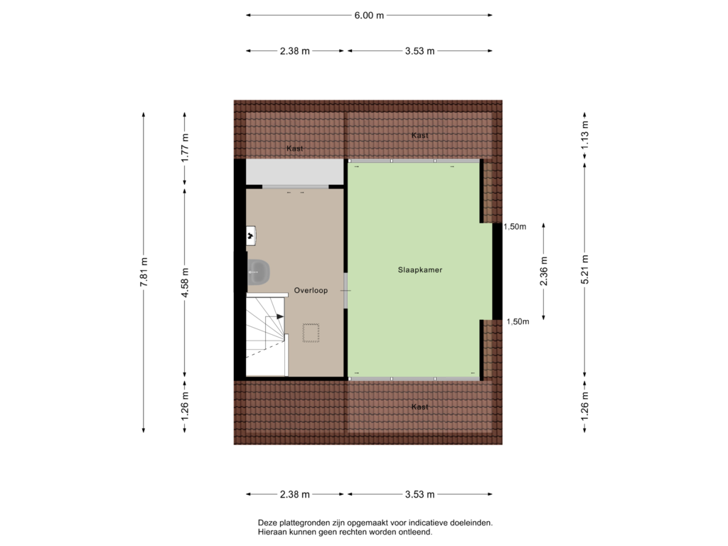 View floorplan of Tweede Verdieping of Venus 72