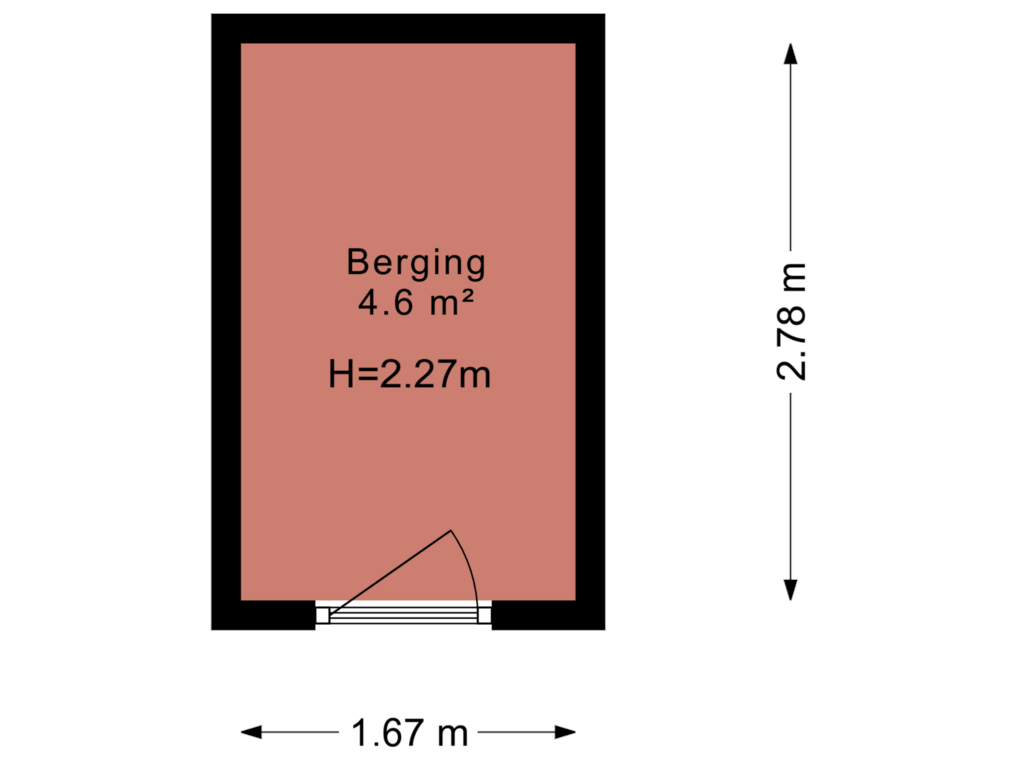 View floorplan of Berging of Noordeinde 317