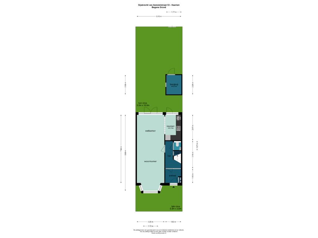 View floorplan of BEGANE GROND of Gijsbrecht van Aemstelstraat 53