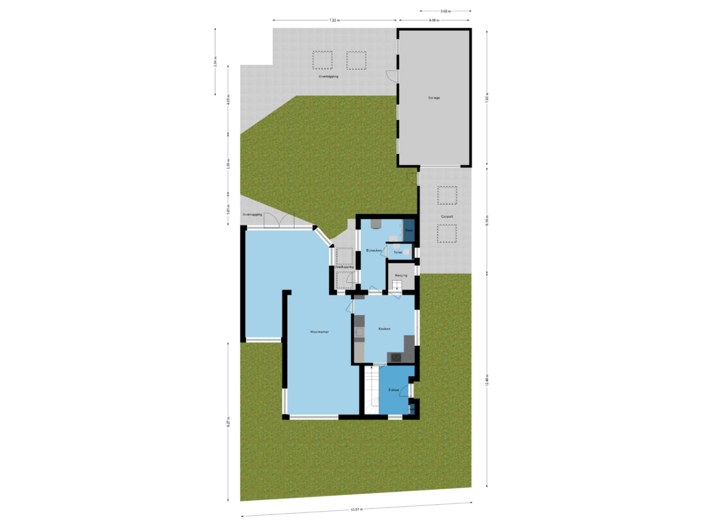 Bekijk plattegrond van Situatie van St. Clemensdreef 4