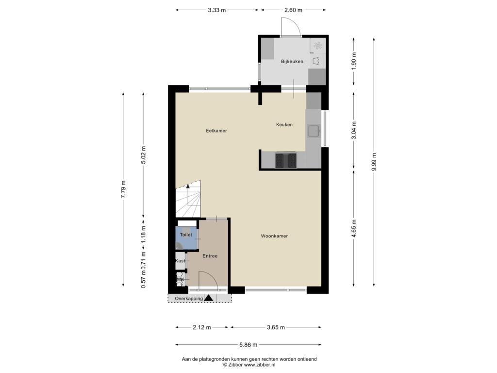 Bekijk plattegrond van Begane Grond van Mr. P.A. Bergsmastrjitte 10