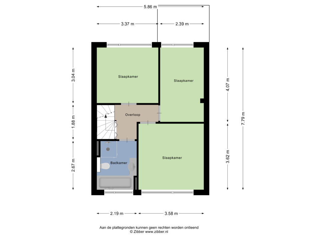 Bekijk plattegrond van Eerste Verdieping van Mr. P.A. Bergsmastrjitte 10