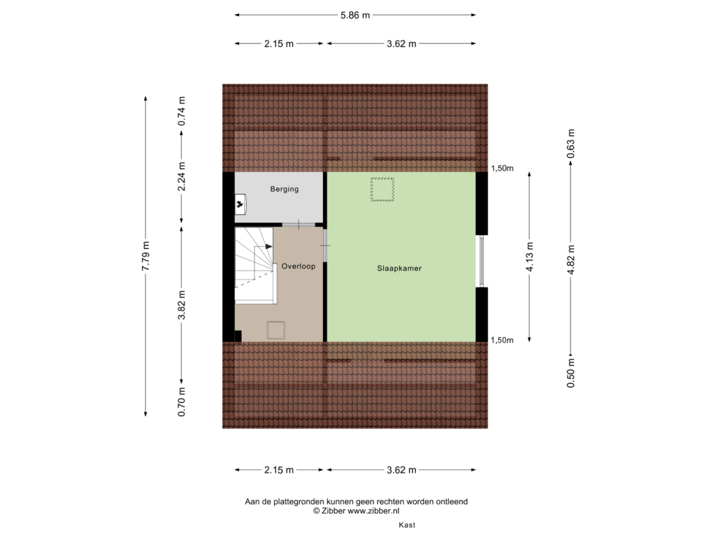 Bekijk plattegrond van Tweede Verdieping van Mr. P.A. Bergsmastrjitte 10