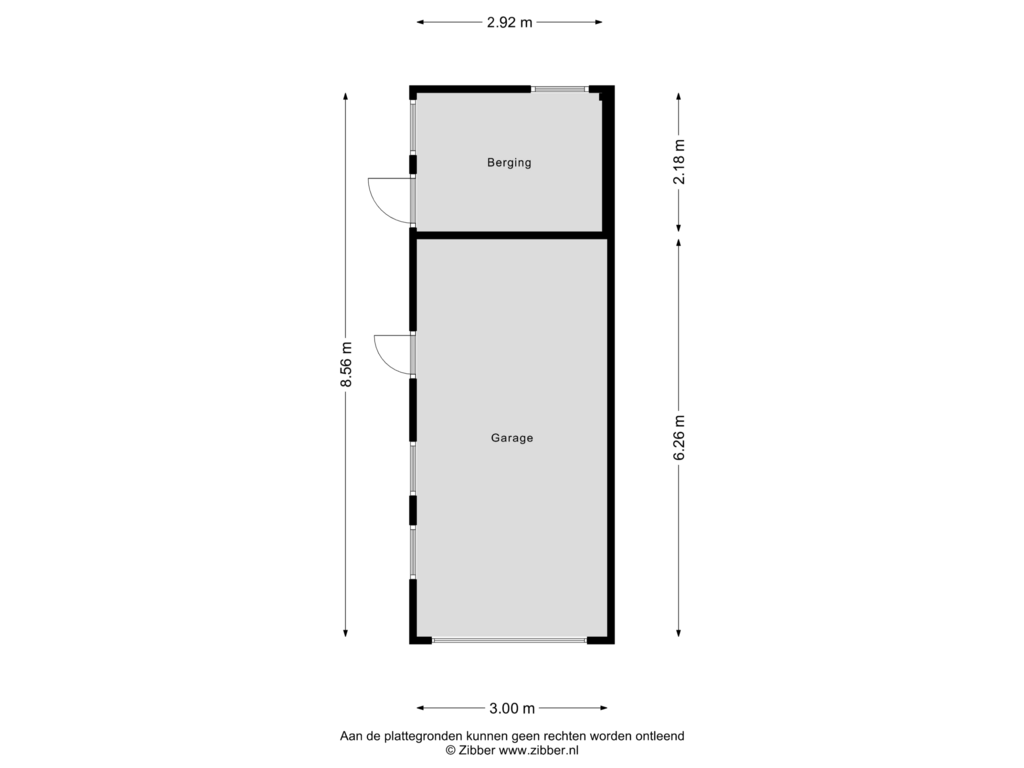 Bekijk plattegrond van Garage van Mr. P.A. Bergsmastrjitte 10