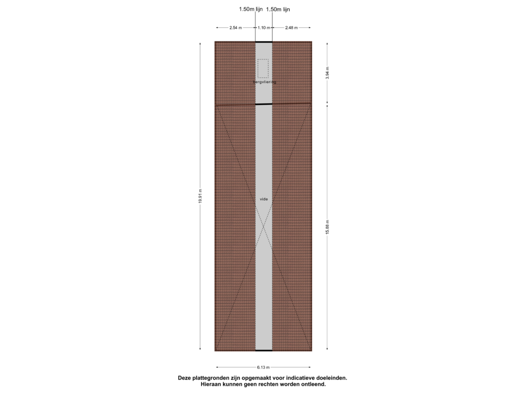 View floorplan of Berging 1 - Vliering of Foarwei 180