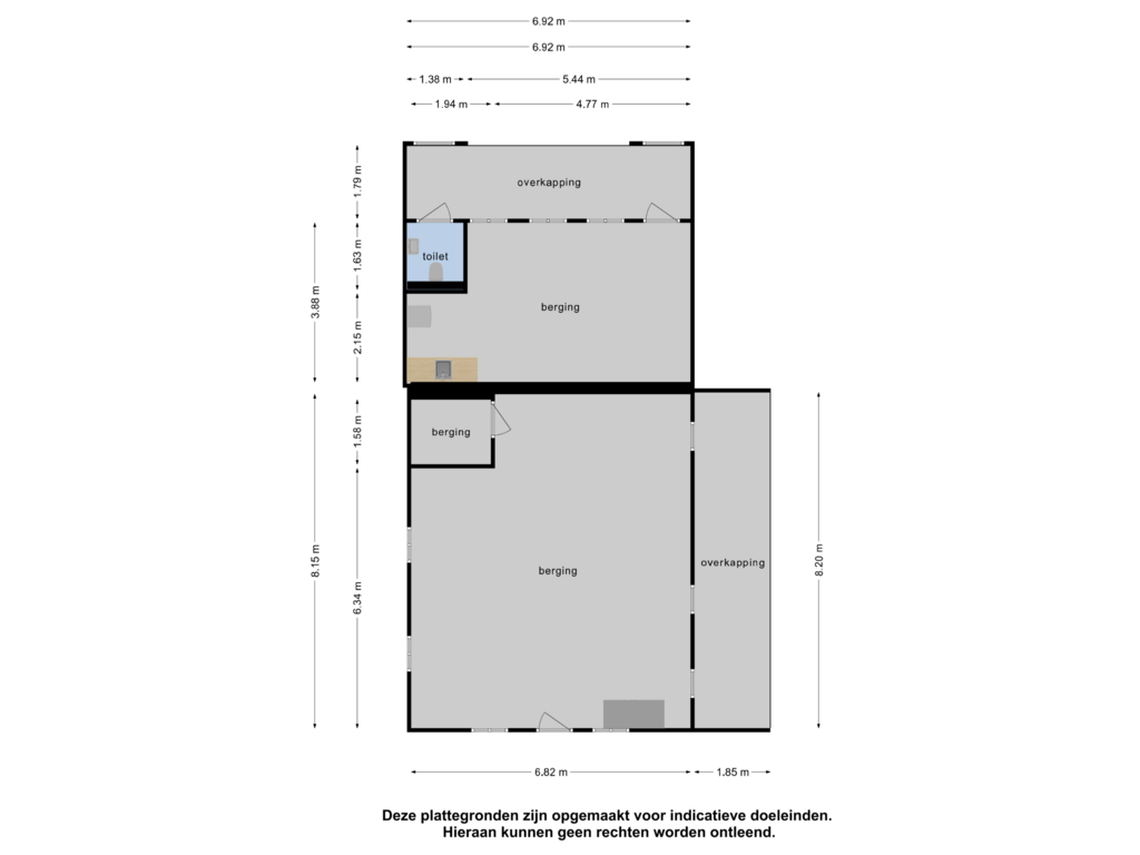 View floorplan of Berging 2 of Foarwei 180