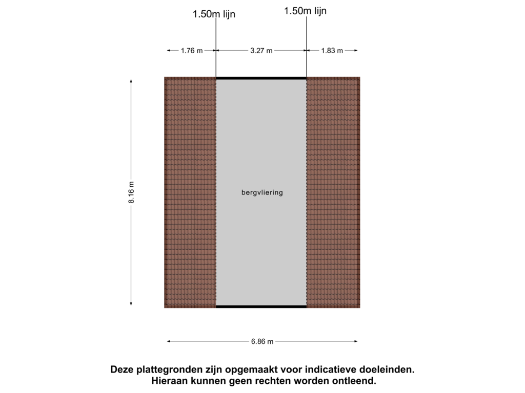 View floorplan of Berging 2 - Vliering of Foarwei 180