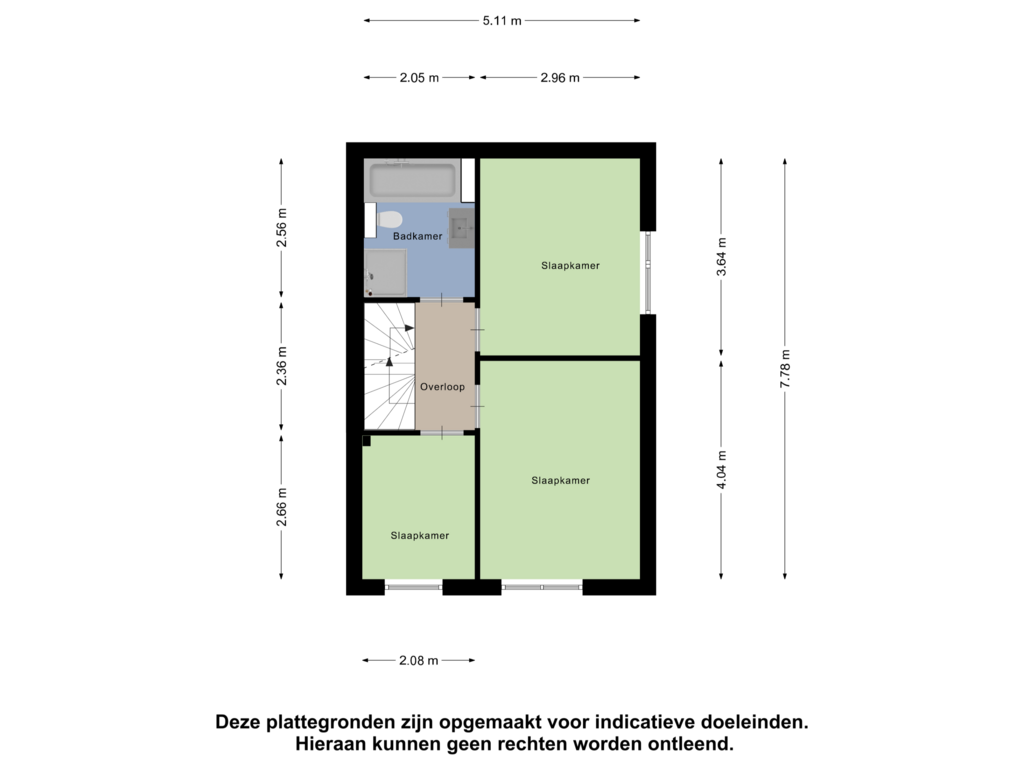 Bekijk plattegrond van Eerste Verdieping van Van Vlattenstraat 25