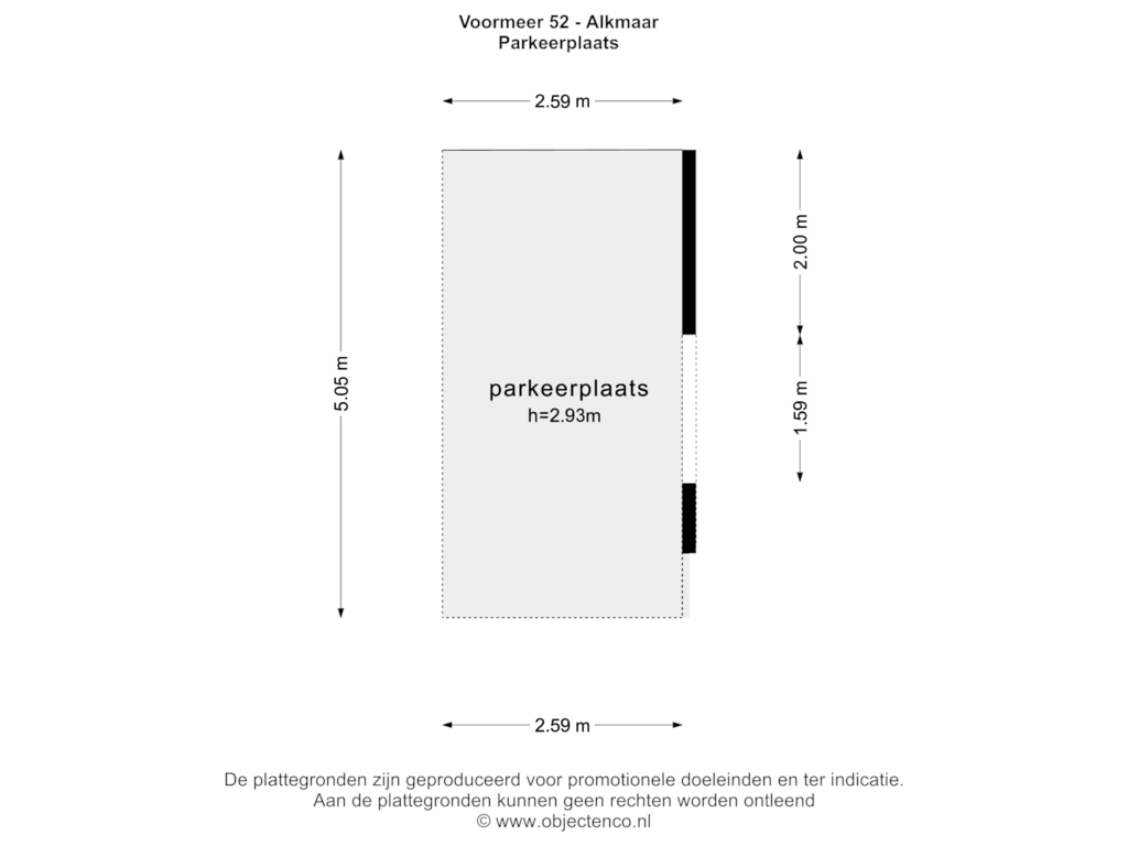 Bekijk plattegrond van PARKEERPLAATS van Voormeer 52