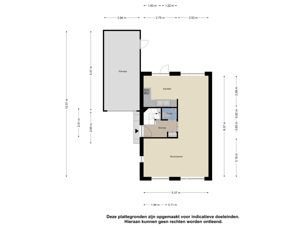 View floorplan of Begane grond of de Reling 9