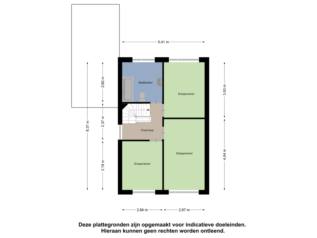 View floorplan of Eerste verdieping of de Reling 9