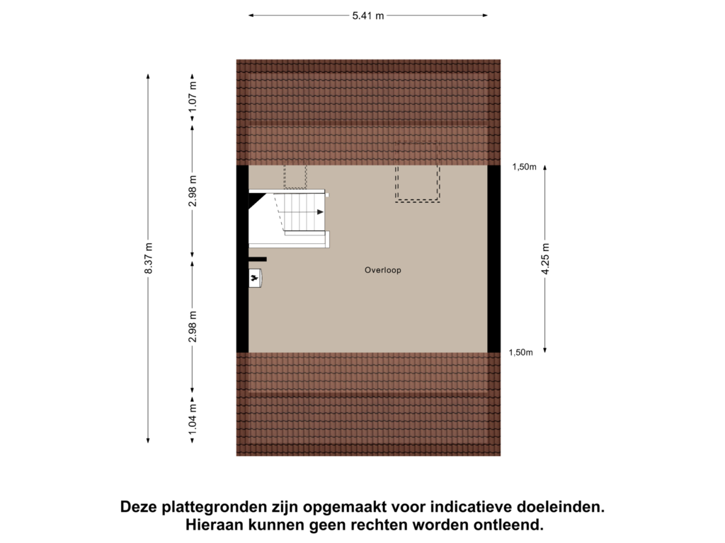 View floorplan of Tweede verdieping of de Reling 9