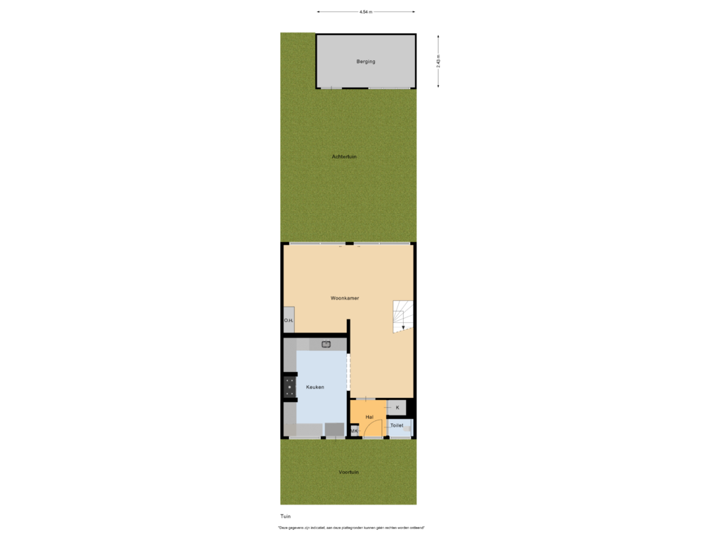 View floorplan of Tuin of Roerdompstraat 118