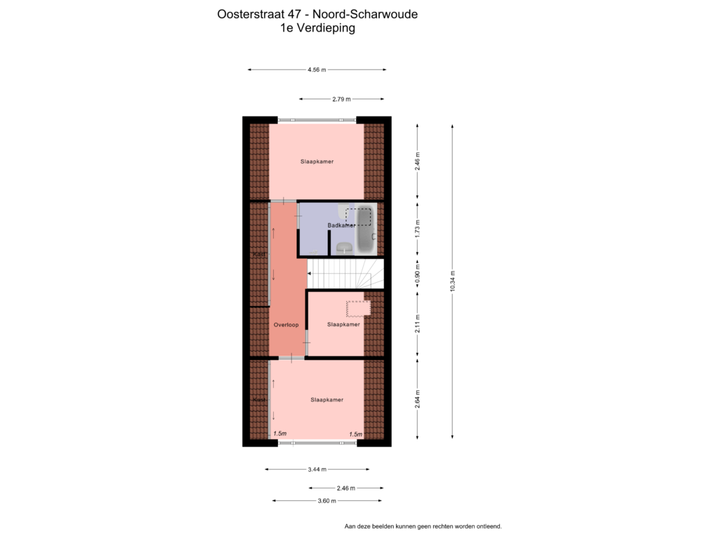 View floorplan of 1e verd of Oosterstraat 47