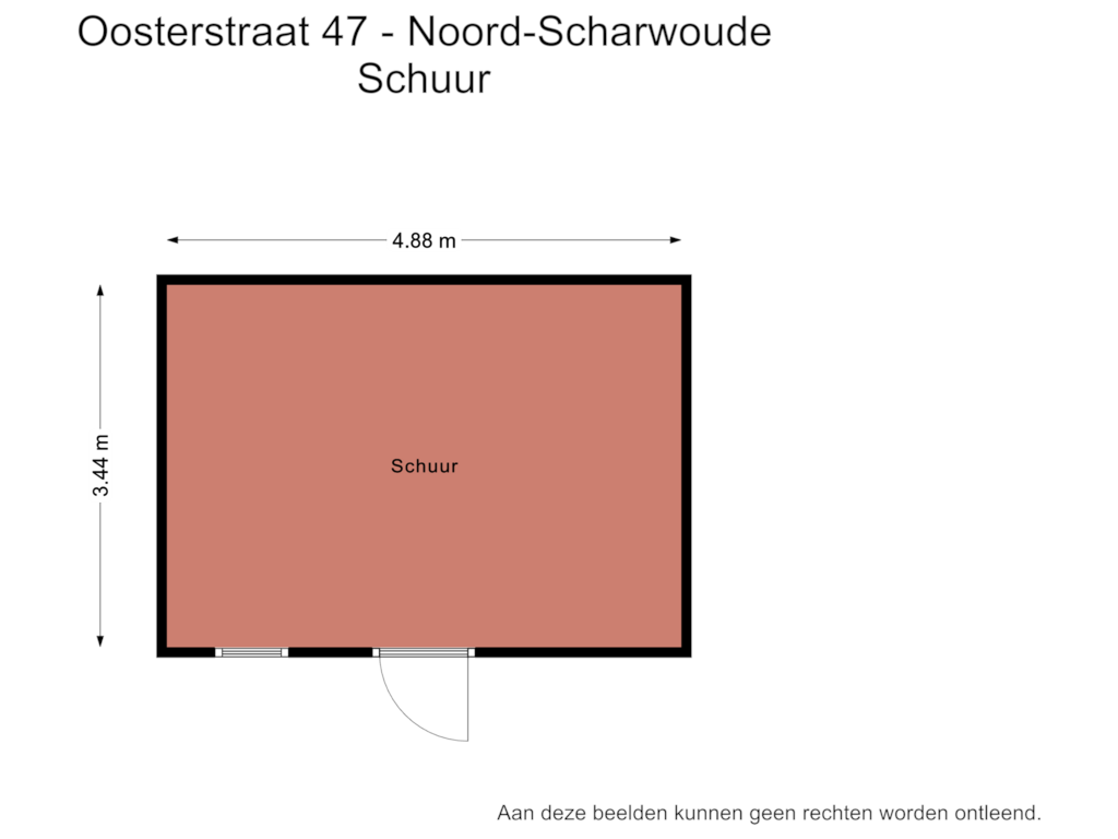 View floorplan of Schuur of Oosterstraat 47