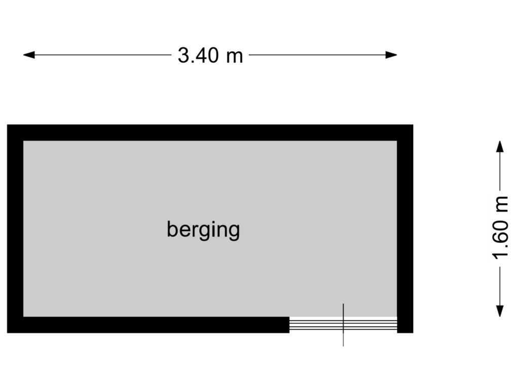 View floorplan of berging of Curaçaostraat 21