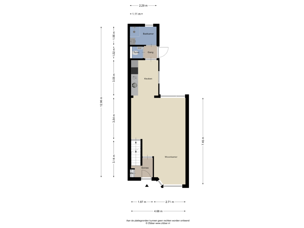 Bekijk plattegrond van Begane Grond van Gammelkerstraat 29