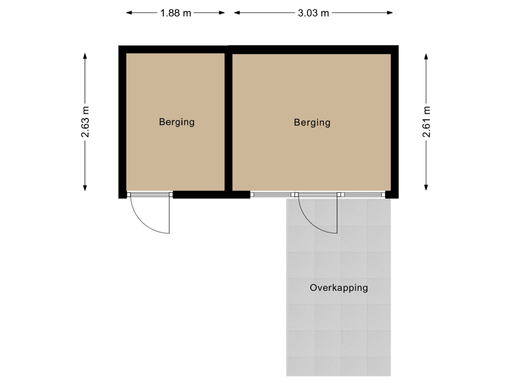 View floorplan of Berging of Veeringstraat 53