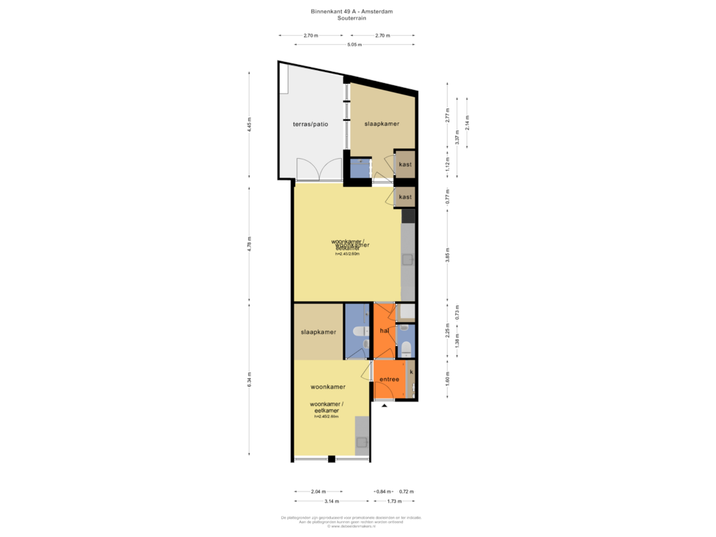 View floorplan of SOUTERRAIN of Binnenkant 49-A