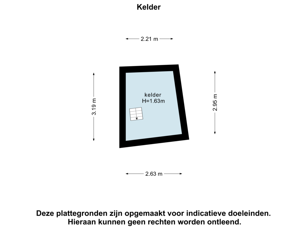 Bekijk plattegrond van Kelder van Morinnesteeg 23