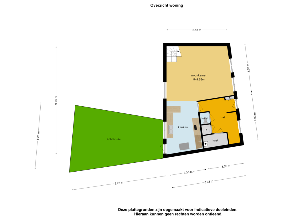 Bekijk plattegrond van Overzicht woning van Morinnesteeg 23