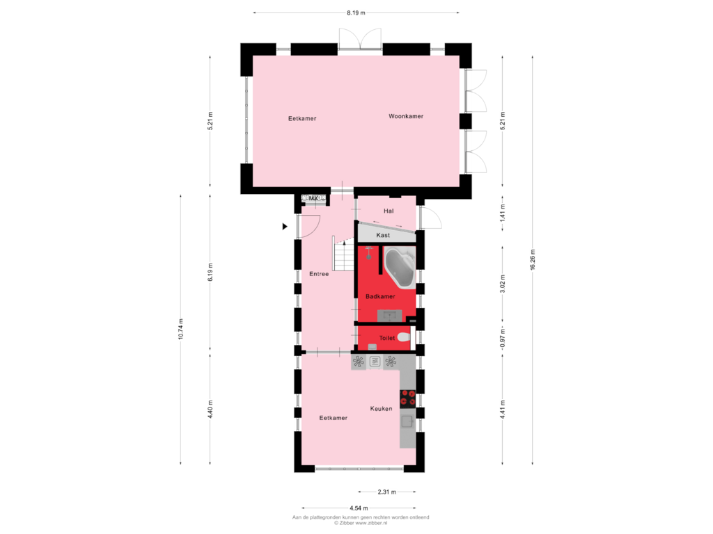 Bekijk plattegrond van Begane grond van Van Bongastrjitte 14