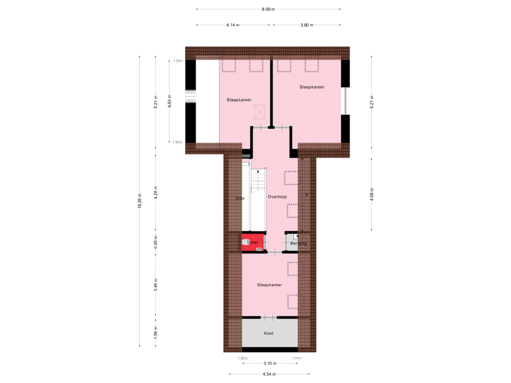 Bekijk plattegrond van Eerste verdieping van Van Bongastrjitte 14