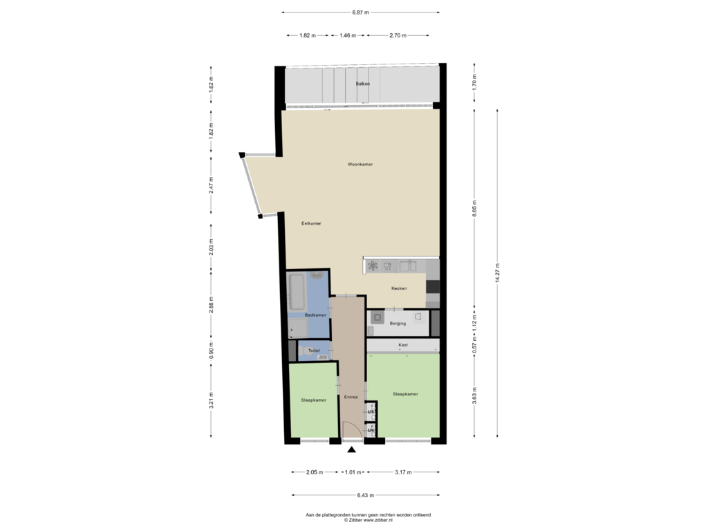 Bekijk plattegrond van Appartement van Rosa Luxemburgpark 87