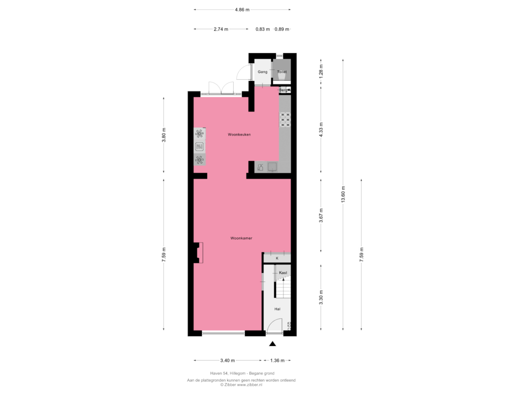 Bekijk plattegrond van Begane Grond van Haven 54