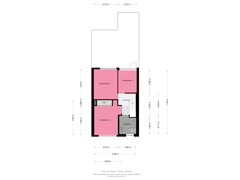 Bekijk plattegrond van Eerste Verdieping van Haven 54