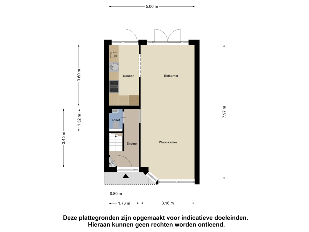 Bekijk plattegrond van Begane Grond van Pieter Gerritszn Visstraat 10