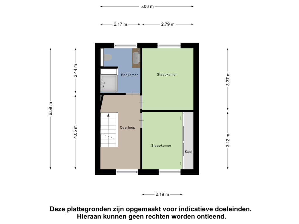 Bekijk plattegrond van Eerste Verdieping van Pieter Gerritszn Visstraat 10